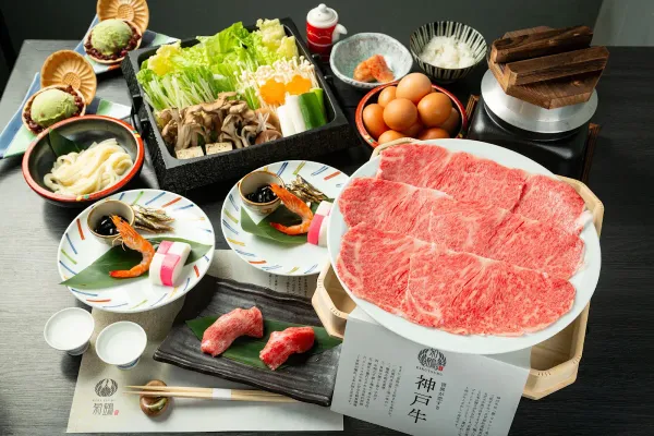 Kobe Beef Sukiyaki Shabu Shabu Kikutsuru Shinsaibashi