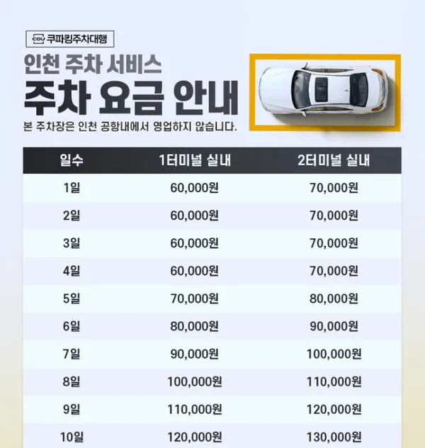쿠파킹발렛파킹실내주차대행 인천공항로점 사진 5
