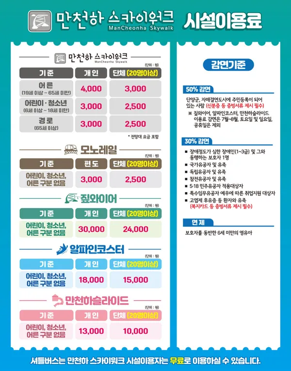 만천하스카이워크 사진 2
