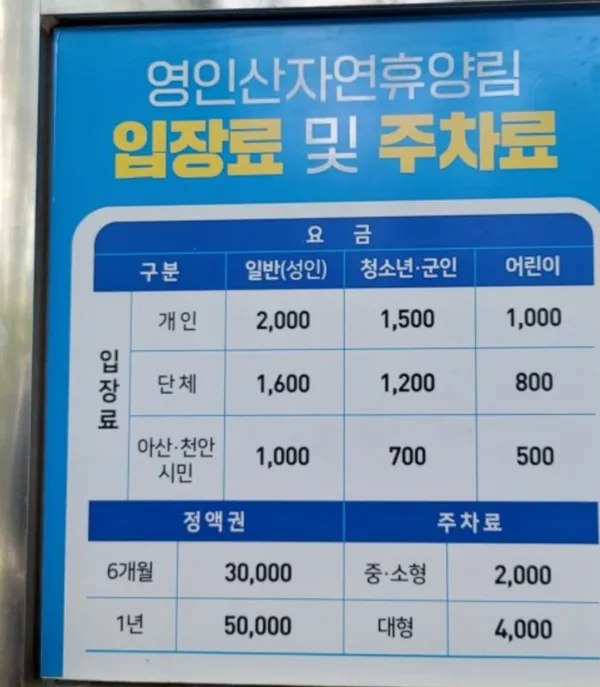 영인산자연휴양림 사진 4