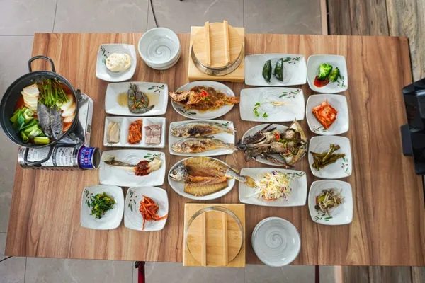 굴비정식해안가