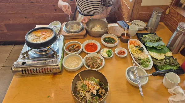 청국장과 보리밥 사진 2
