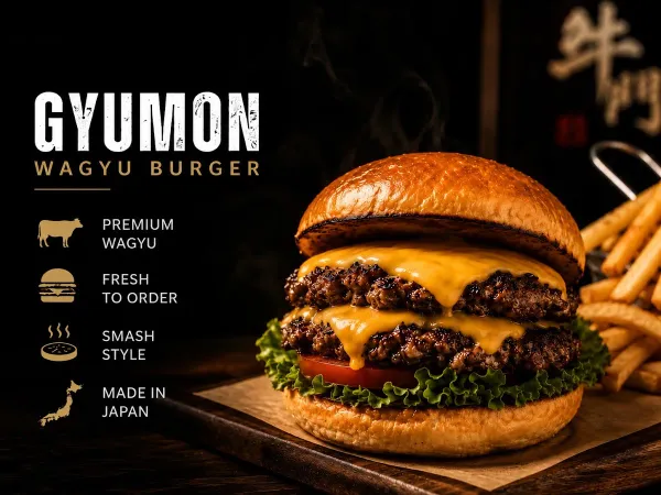 A5 Wagyu Burger GYUMON Osaka Tsutenkaku (Halal)の写真5